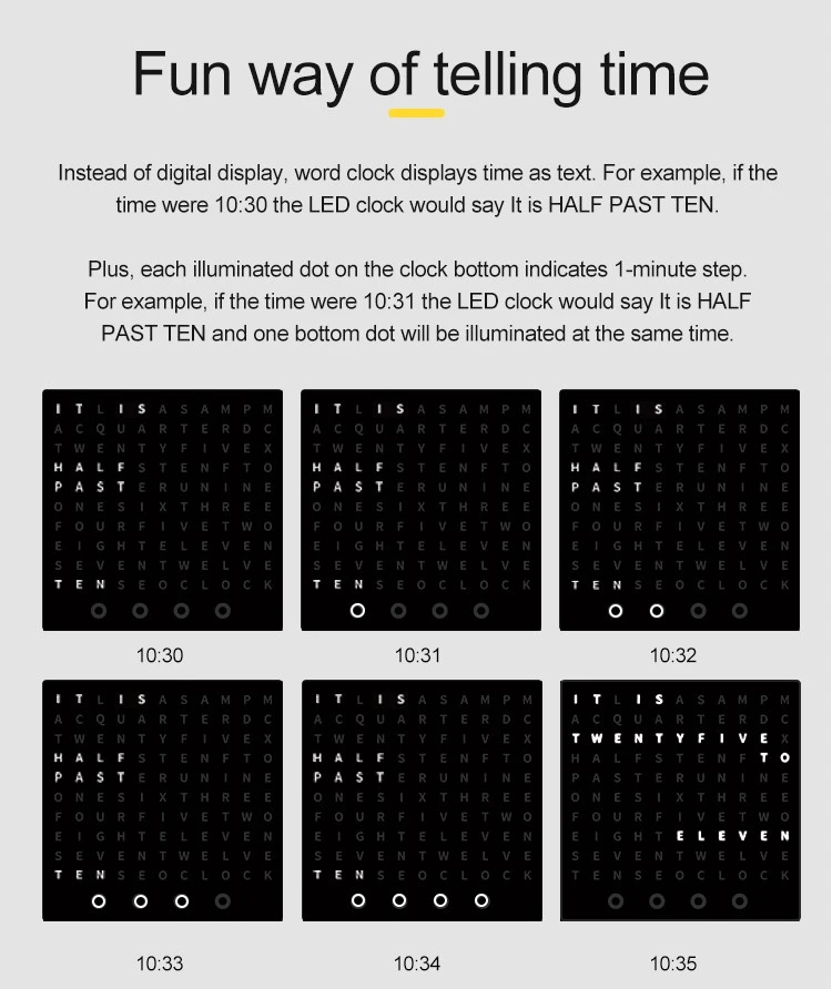 text display clock 8 text display clock 8
