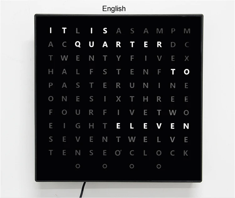 text display clock 7 text display clock 7