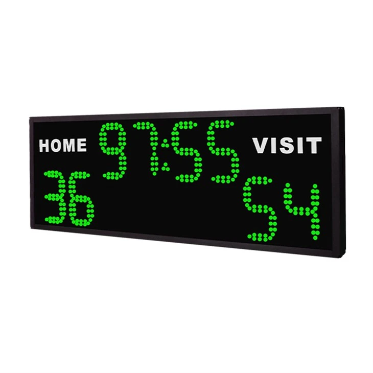 Tableau de bord de basket-ball avec horloge de tir de 24 secondes